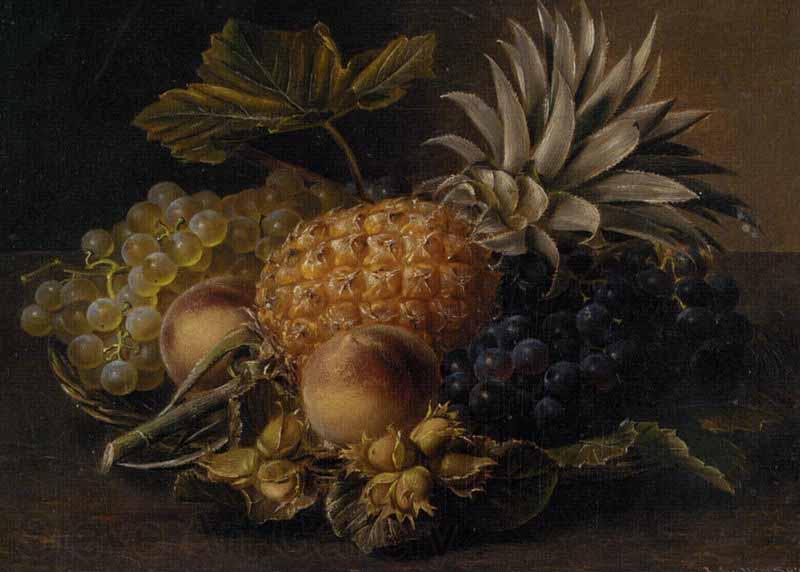 unknow artist Fruits and hazelnuts in a basket